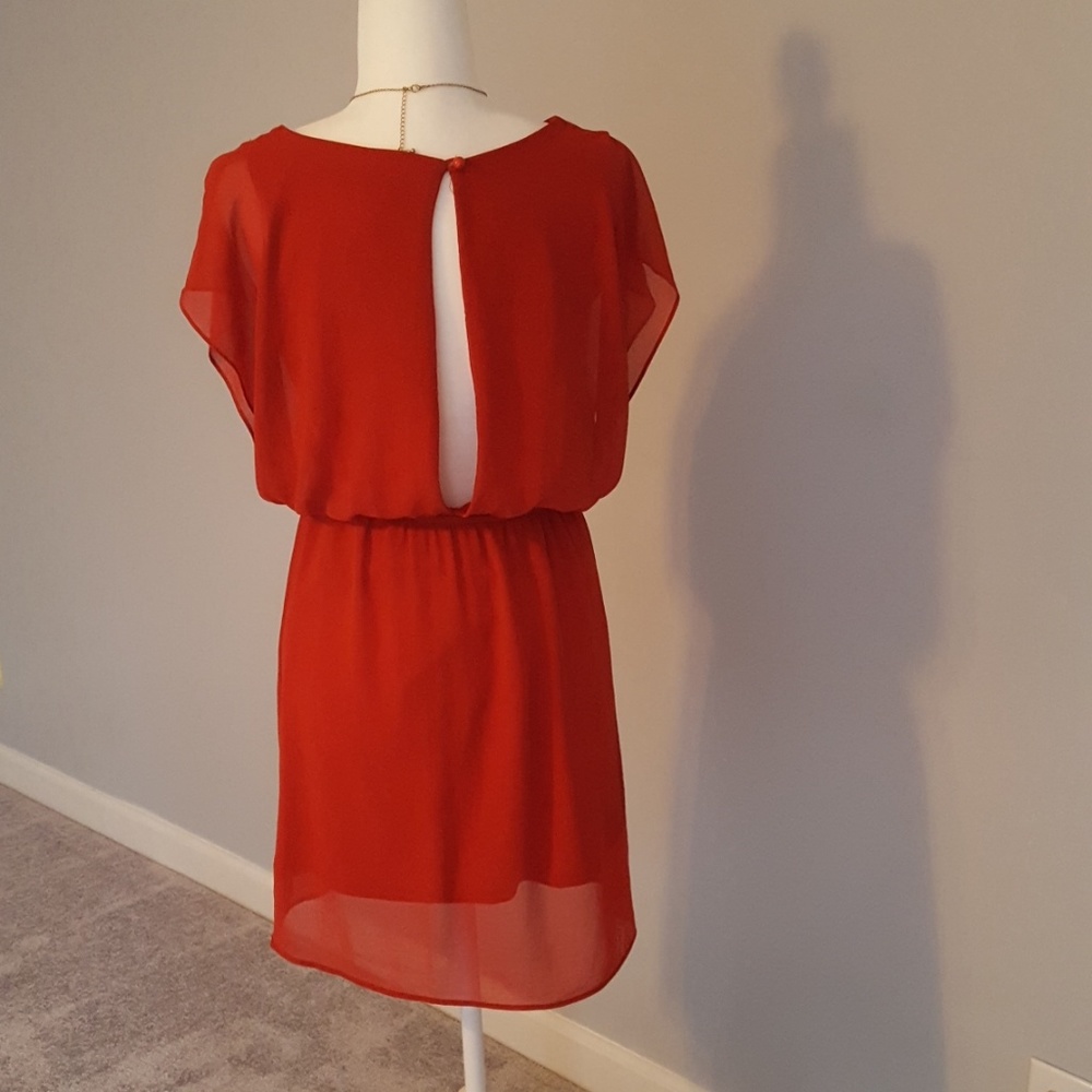 Boutique Rusty Orange-Red Size Medium Dress - Picture 2 of 4